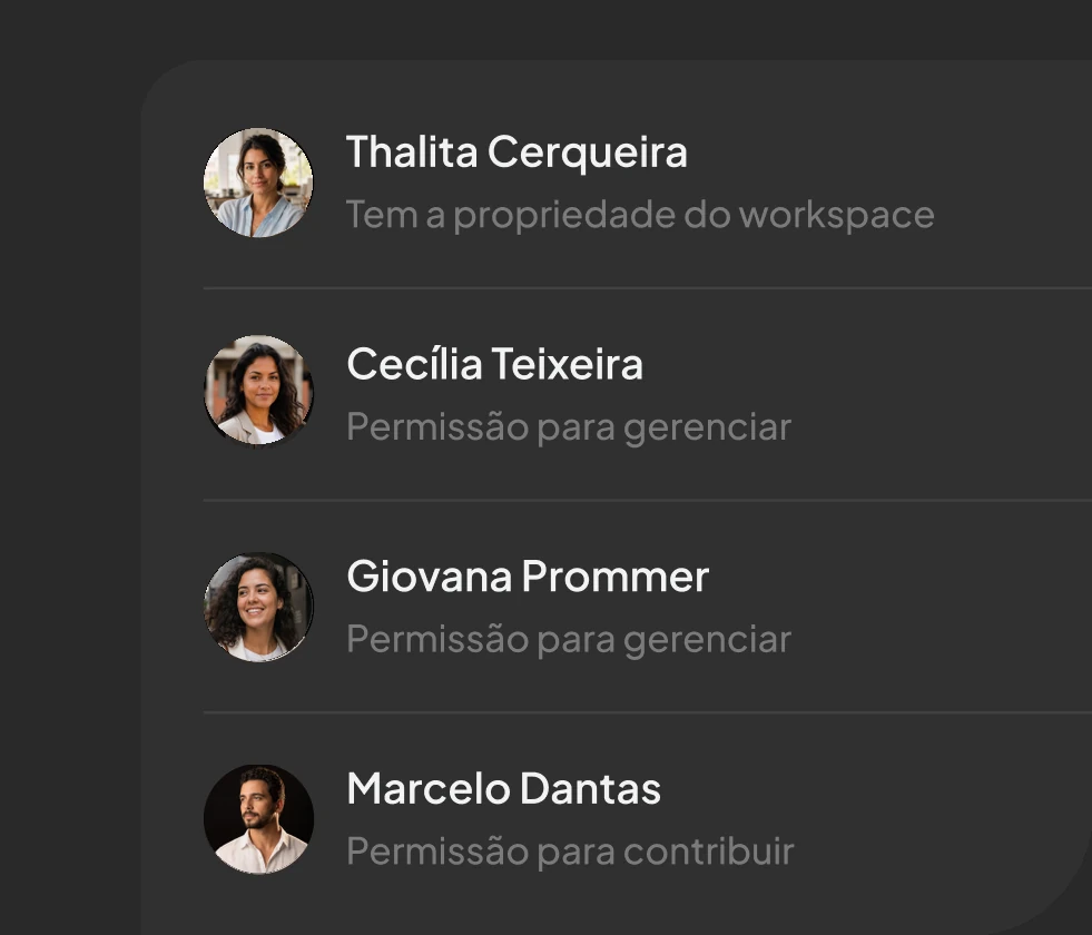 Usuários do escritório no Cursivo